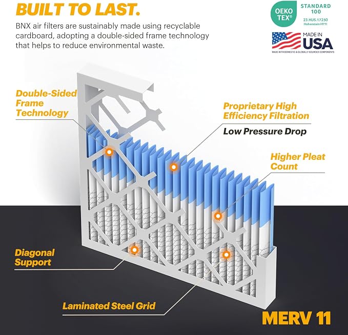 BNX TruFilter 20x25x2 Air Filter MERV 11 - Image 4