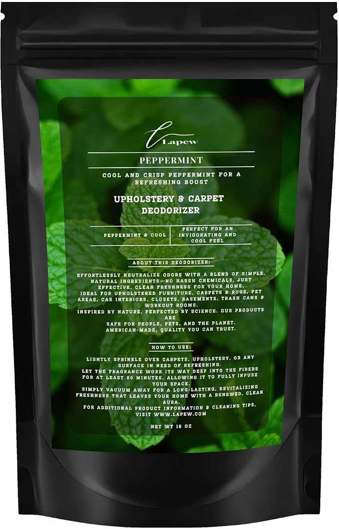 Peppermint Carpet Freshener Powder: Powerful Odor Eliminator by Lapew