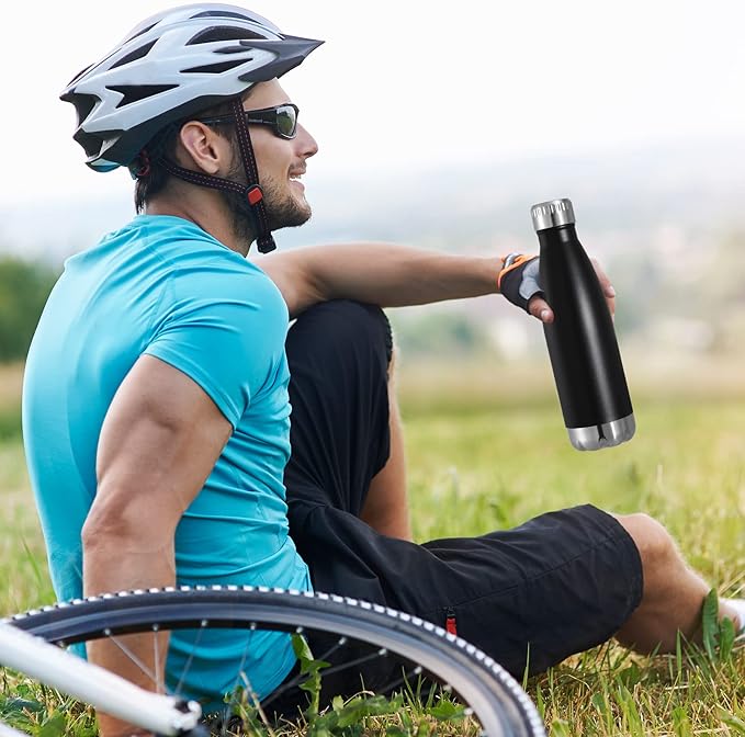 VEGOND 17oz Stainless Steel Water Bottles Bulk, Reusable Metal Sports Water - Image 7