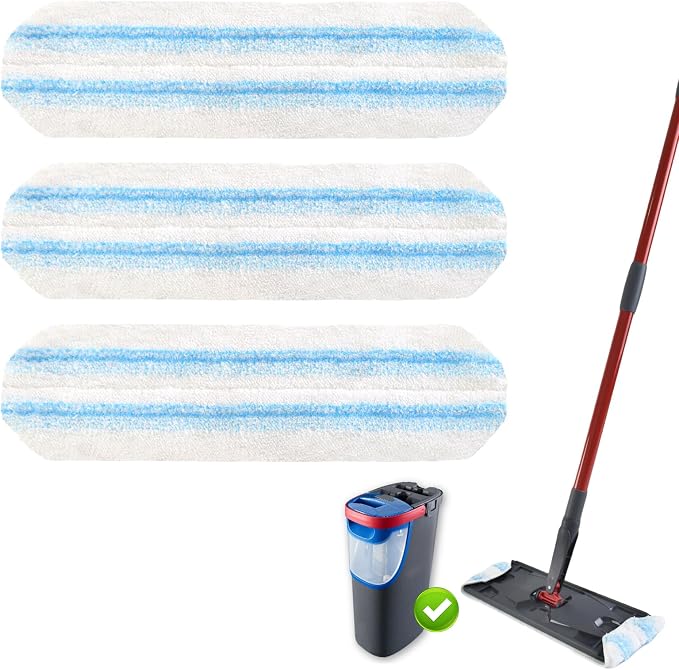 3PCS Replacement Mop Pads for O-Cedar H2prO Flat Mop System, Microfiber Mop Pad by Unknown