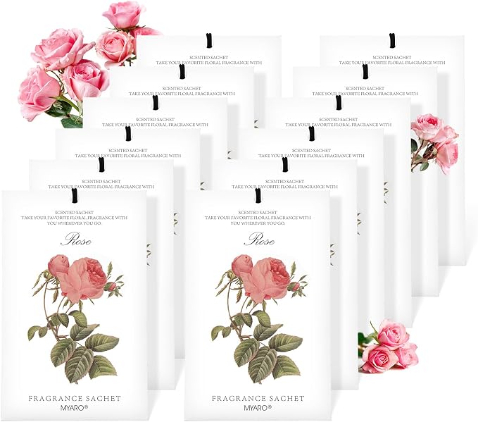 12 Pcs Rose Sachets Long Lasting Air Freshener Fragrance Potpourri Bags Odor - Image 9