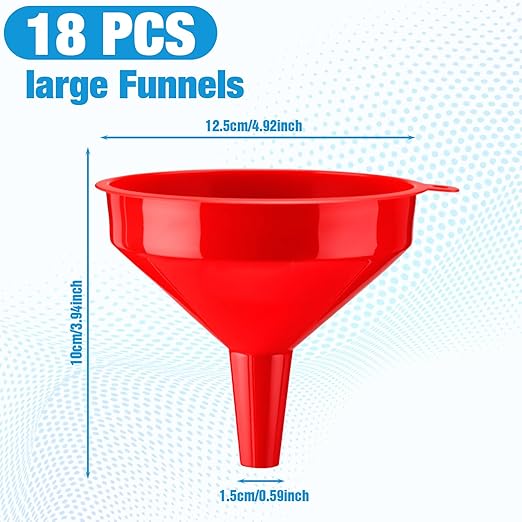 Honeydak 18 Pieces Multi-Purpose Plastic Funnels 4.7 Inch Wide Mouth Funnels - Image 3