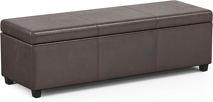 SIMPLIHOME Avalon 54 inch Wide Contemporary Rectangle Extra Large Storage by SimpliHome