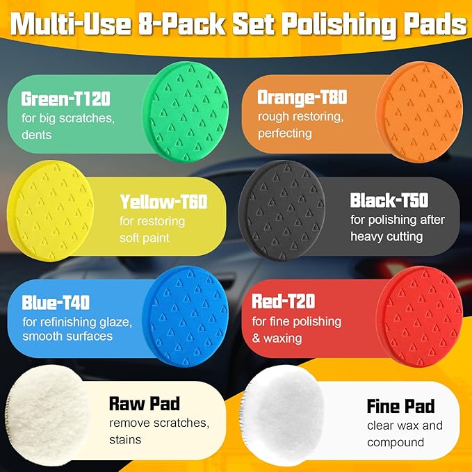 8 Pcs Polishing Pads, Buffing Pads 5.5 Inch 138mm - Image 4
