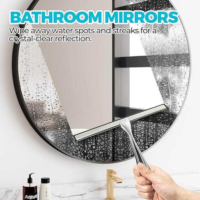 2PACK Shower Squeegee for Glass Doors, Squeegee for Shower Glass，All-Purpose - Image 4