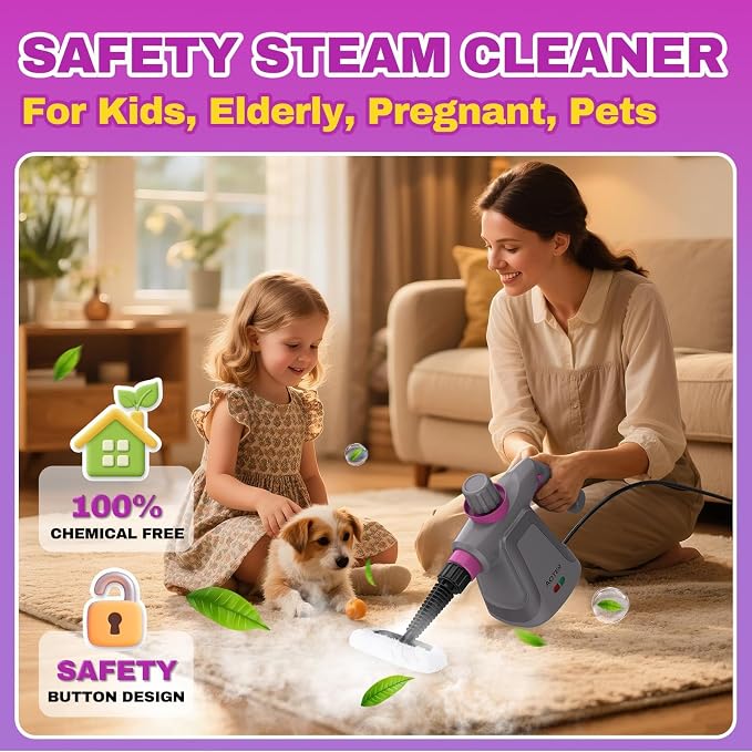 Pressurized Handheld Steam Cleaner, Portable Multi-Surface Cleaner - Image 3