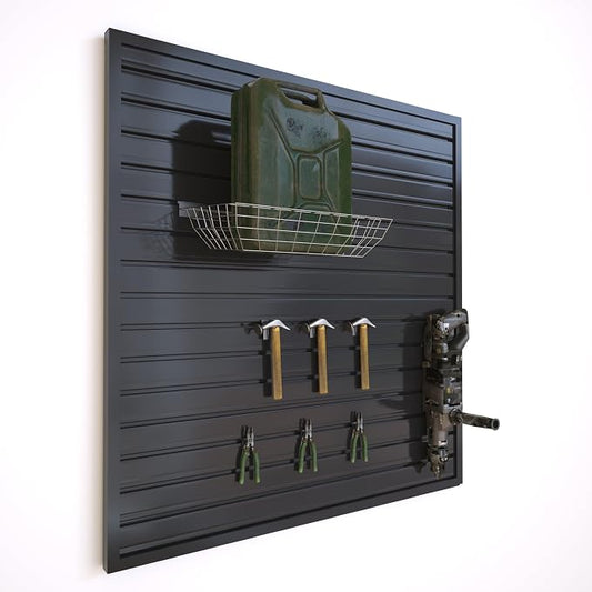 NeatiEase Slatwall Panel Wall Storage Systems, 4 x 4ft Slat Wall Paneling - Image 2