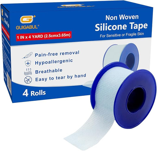 Silicone Surgical Tape 1" x 4yd, Medical Tape by G%2B+GUIGABUL