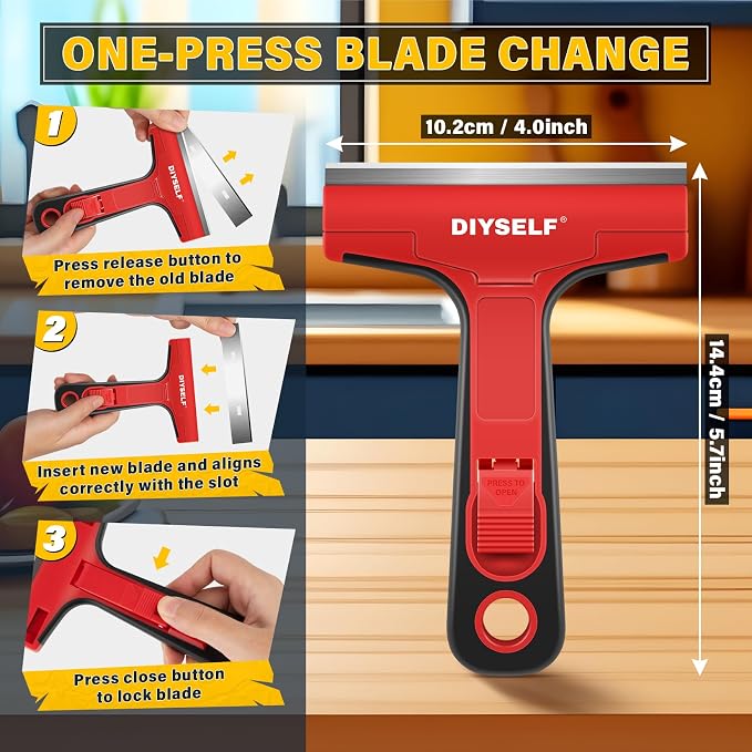 DIYSELF Razor Blade Scraper, 1 Pack Scraper Tool - Image 5
