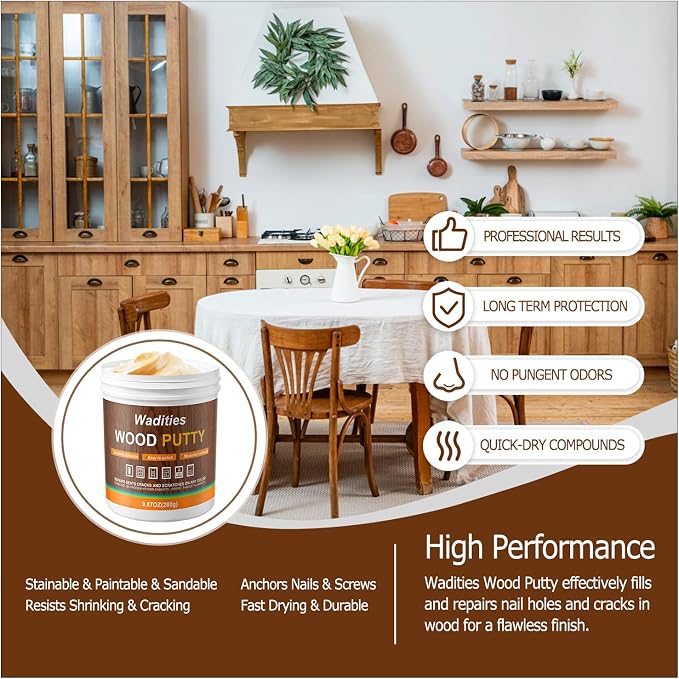 Natual Wood Filler, Natual Wood Putty, Paintable Stainable Wood Repair Putty - Image 2