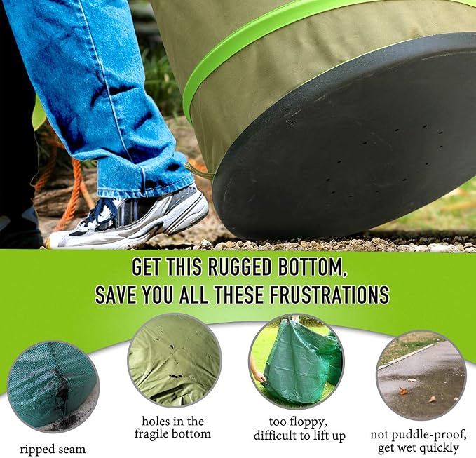 Colwelt Collapsible Garden Bag 47Gallon, Collapsible Leaf Bags - Image 3