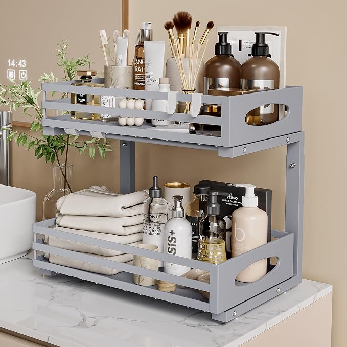 Under Sink Organizer, 2 Tier Under Sink Organizers and Storage, Adjustable - Image 7