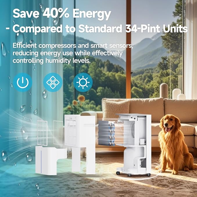 34 Pints Dehumidifiers for Home - Image 5