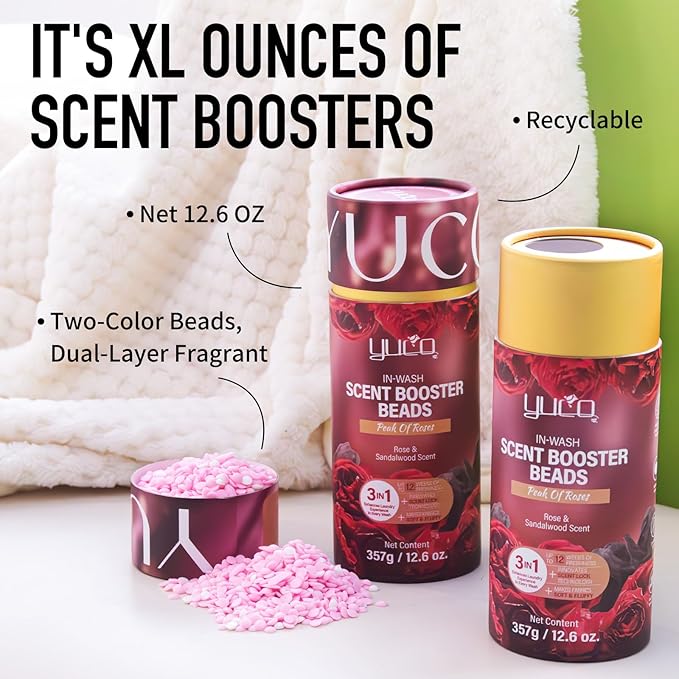 YUCO Scent Beads Laundry Natural, Ultra-Concentrated Two-Color Laundry Beads - Image 4