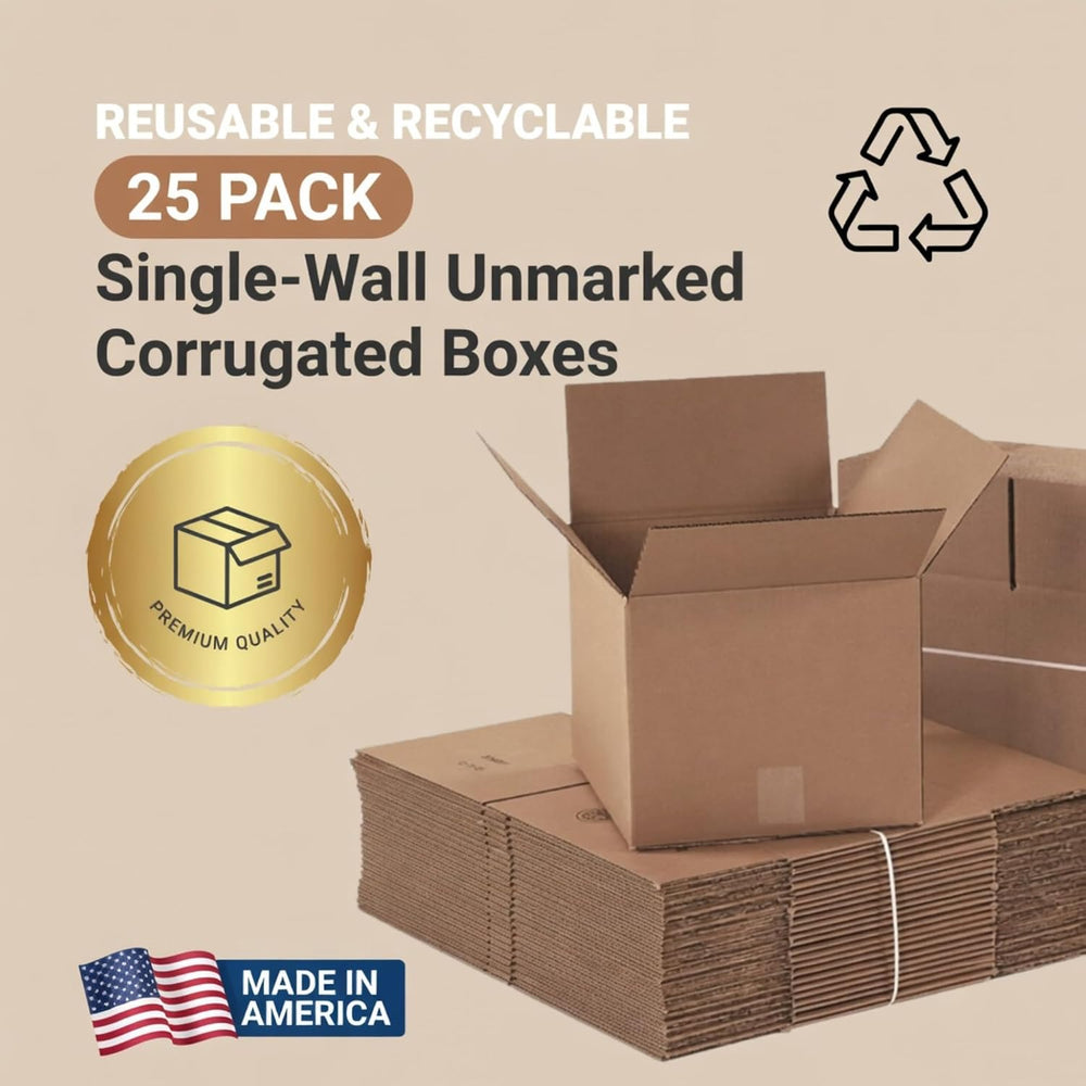 Small Shipping Boxes 12"L x 12"W x 12"H, 25-Pack | Kraft Corru...