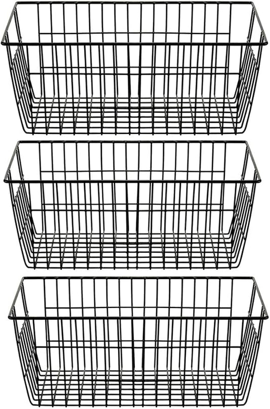 SANNO Freezer Baskets Wire Storage Baskets Closet Baskets Bin Farmhouse by SANNO