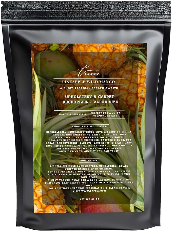 Pineapple Wild Mango Carpet Freshener Powder Refill 36 oz | Powerful Odor by Lapew