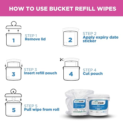 REScue One-Step Disinfectant Cleaner & Deodorizer Wipes - Image 6