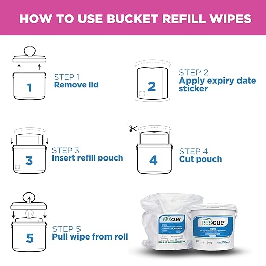 REScue One-Step Disinfectant Cleaner & Deodorizer Wipes - Image 6