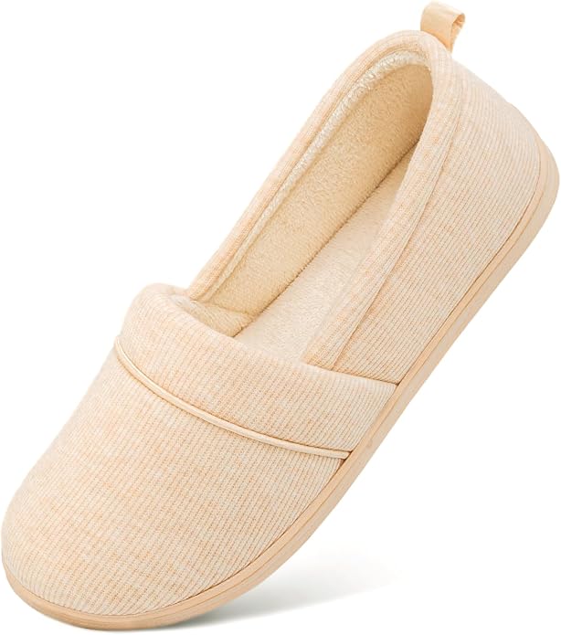 HomeTop Women's Comfy Loafer Slippers Lightweight Memory Foam Non-slip Indoor by HomeTop