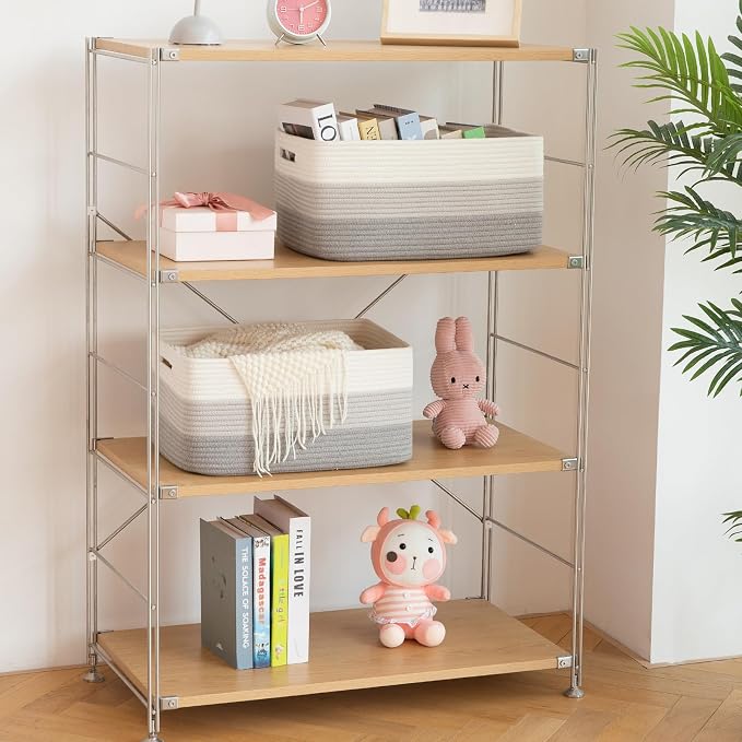 Large Storage Basket for Organizing, Woven Rope Basket for Shelves, Closet - Image 5