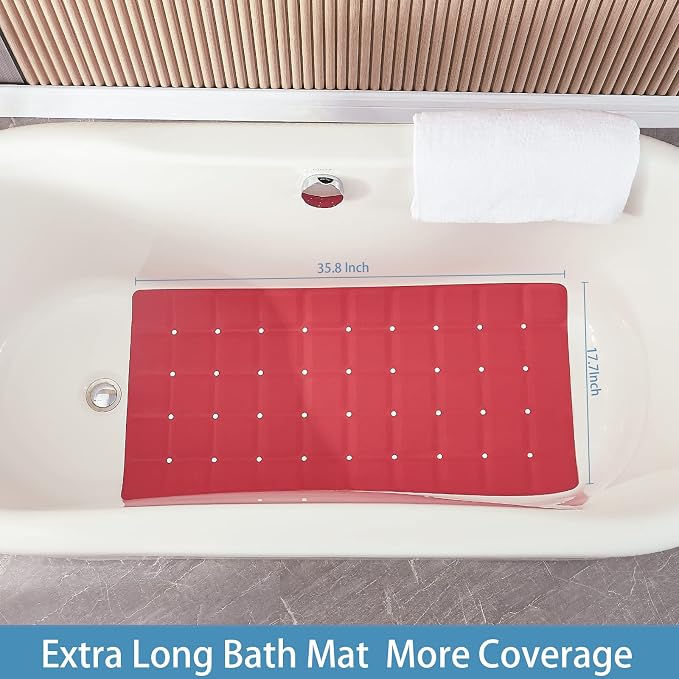 Foldable Silicone Bathtub Mat: Jumbo Size Heavy Duty Safety Bath Mat - Image 2