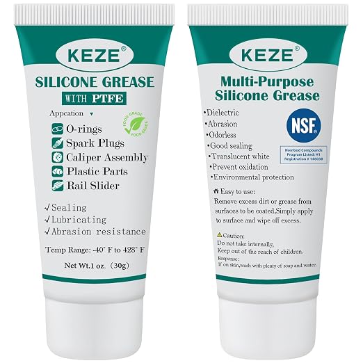 KEZE Silicone Grease Automotive PTFE Lubricant Sliding Glass Door Grease Tube by KEZE