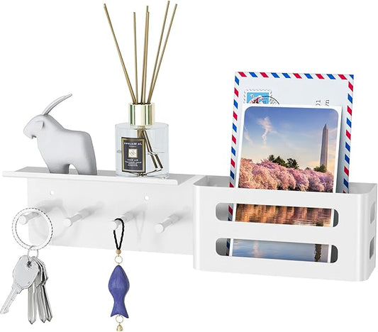 MKO Key Holder for Wall, 12.2In Mail Organizer Holder by MKO