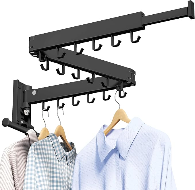 Clothes Drying Rack Wall Mounted, Laundry Drying Rack, Laundry Room Organization - Image 9
