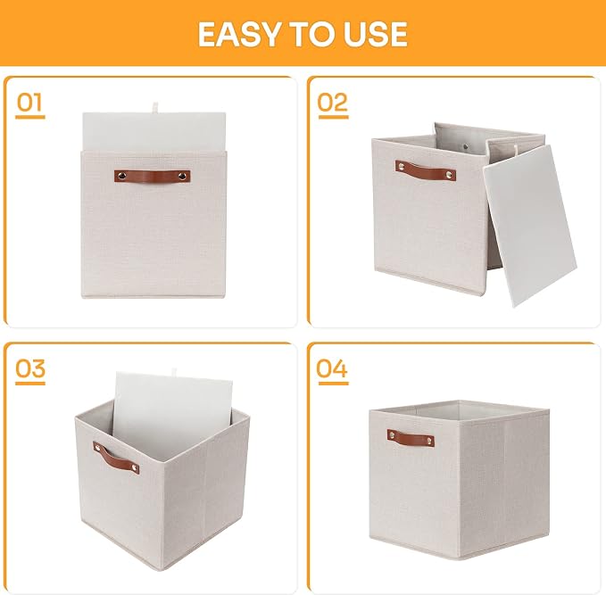 DULLEMELO 12inch Cube Storage Baskets - Image 5
