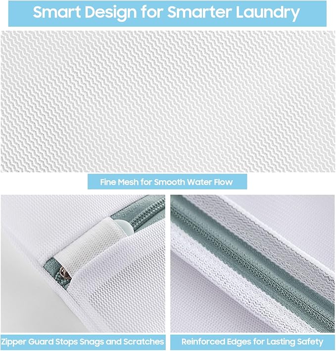 4 Pcs Large Mesh Laundry Bags for Delicates Intimates Lingerie - Image 4