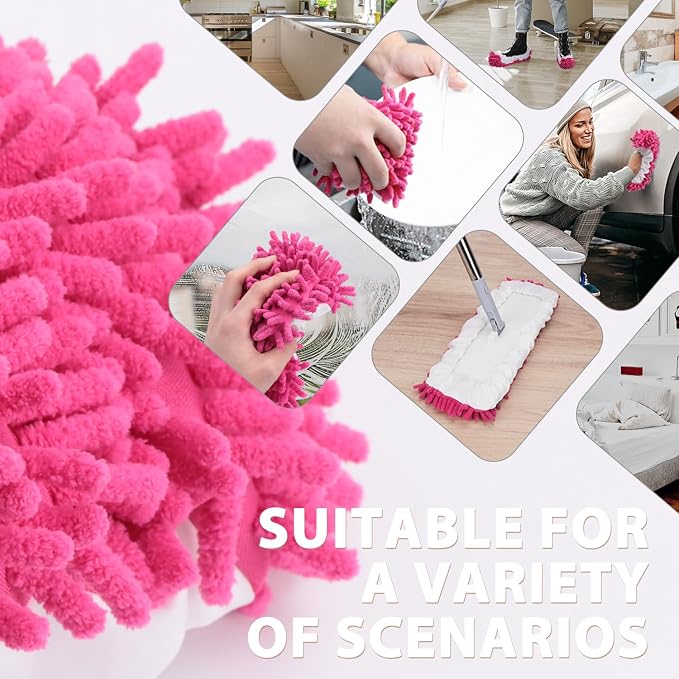 8 Pcs Mop Slippers Socks Floor Cleaning, Microfiber Shoe Covers dust Washable - Image 4