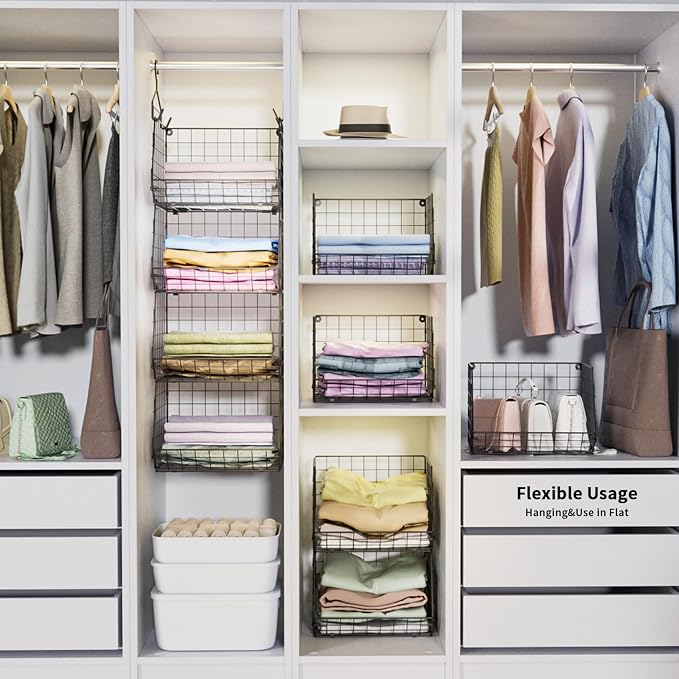 4 Tier Closet Hanging Organizer, Closet Organizers and Storage - Image 7