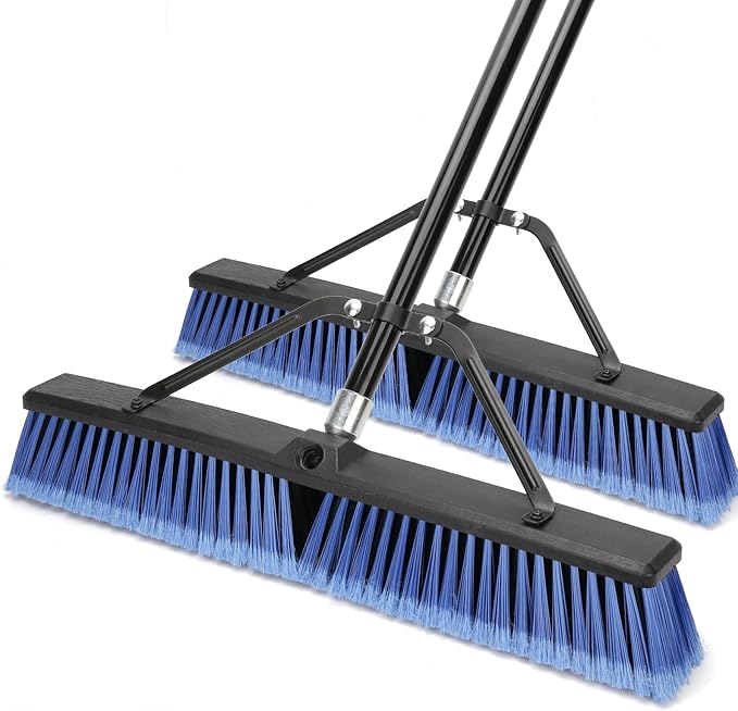 24 inches Push Broom Outdoor for Deck Driveway Garage Yard Patio Concrete Floor by KeFanta