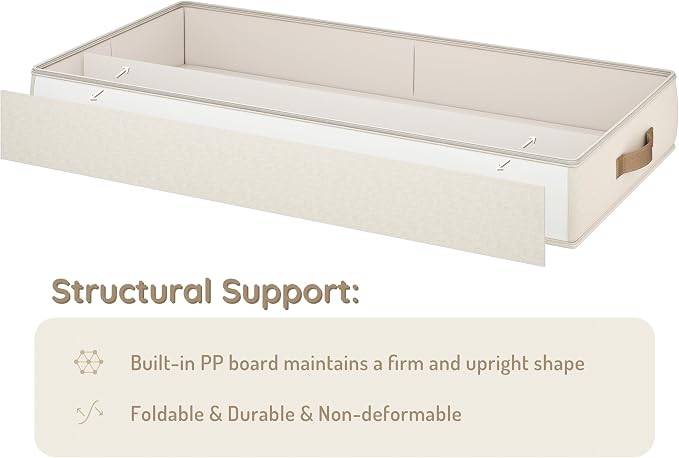 Vailando Under Bed Storage Containers, Foldable Storage Bins - Image 4