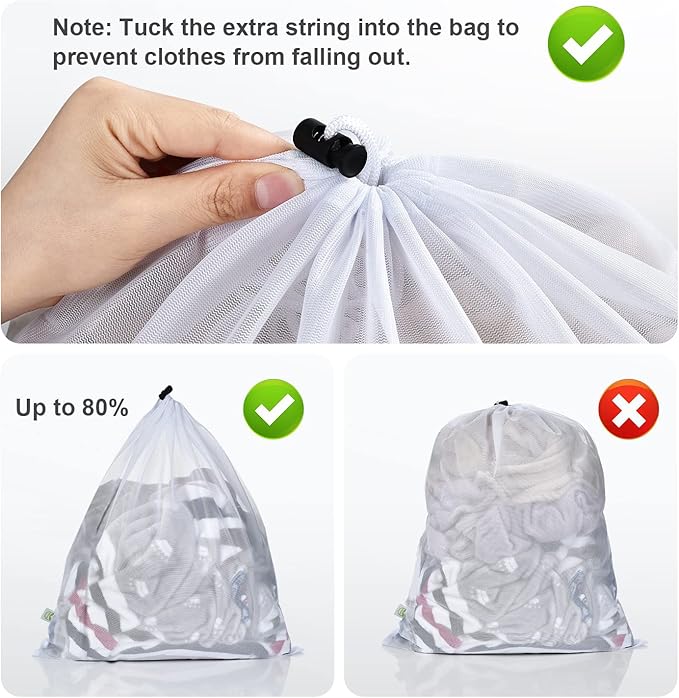 OTraki 2 Pack Mesh Laundry Bag, 20x24 Inch Heavy Duty Laundry Fine Mesh Bags - Image 8