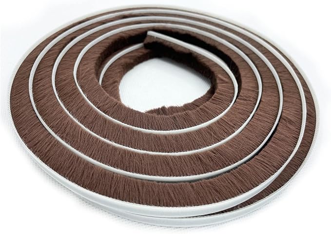 Brush Weather Stripping for Windows/Doors Frame Side, Pile Self Adhesive by Zhilokdor