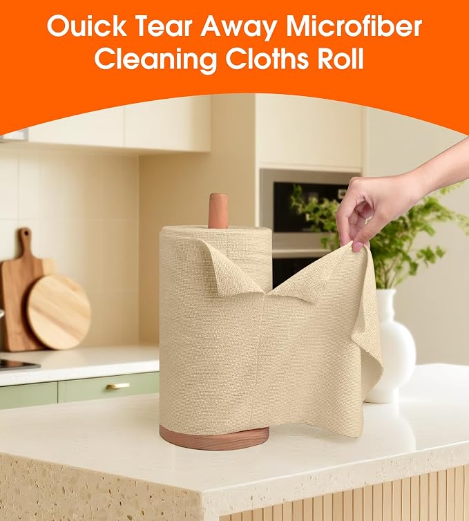 Roll of Microfiber Cleaning Cloth –100 Pack, Tear Away Microfiber Towels - Image 5