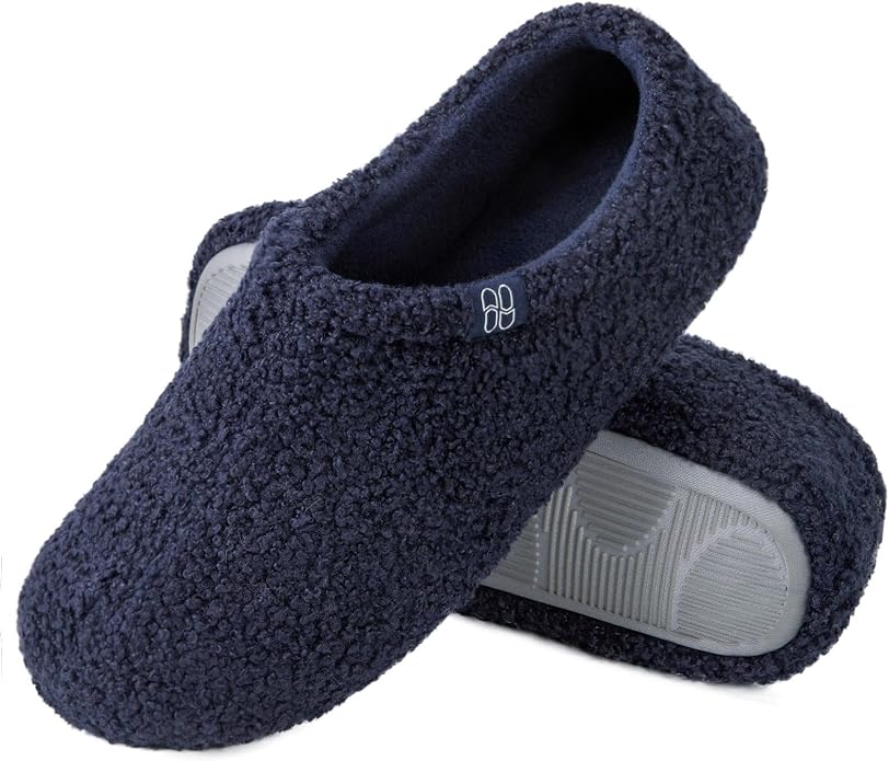 HomeTop Women's Fuzzy Curly Fur Memory Foam Loafer Slippers by HomeTop