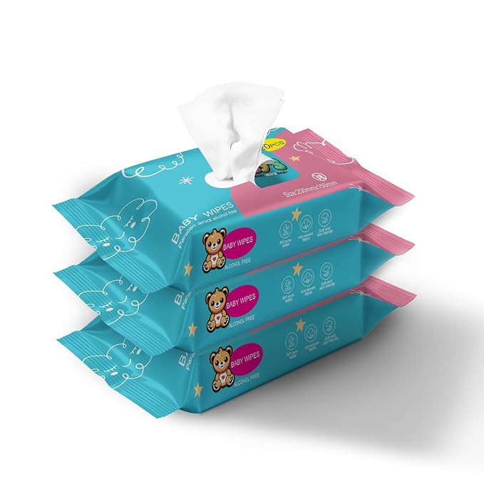 Ioly's Baby Wipes Unscented Wet Wipes 99% Water Based by Unknown