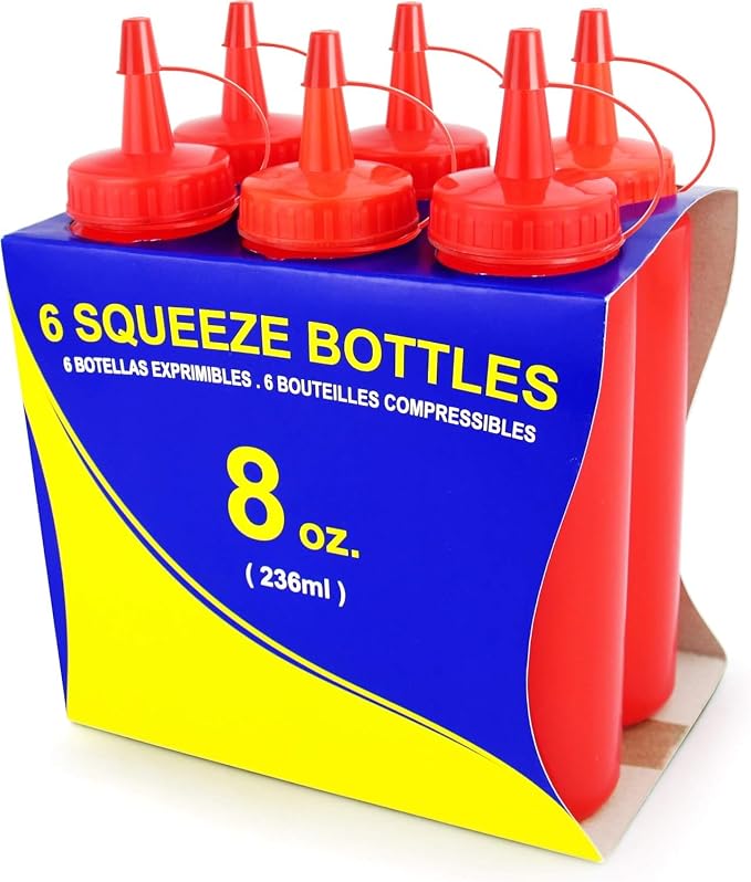 New Star Foodservice 26283 Squeeze Bottles, 8 oz by NewStarFoodservice