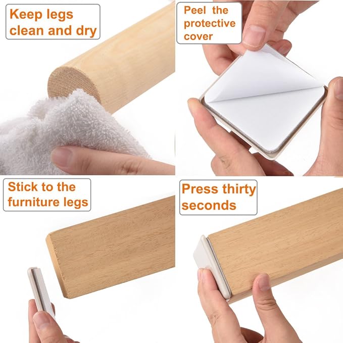 Ezprotekt 16 Pcs Self-Stick Furniture Movers Sliders - Image 4