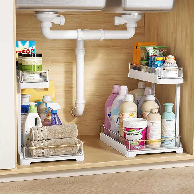 heart & home 2-Pack Under Sink Storage Organizer by hearthome