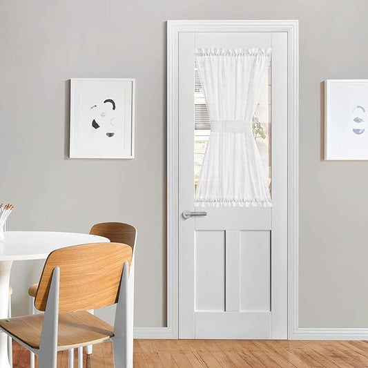 NICETOWN Linen French Door Curtain, Light-Filtering Privacy Window Decor by NICETOWN