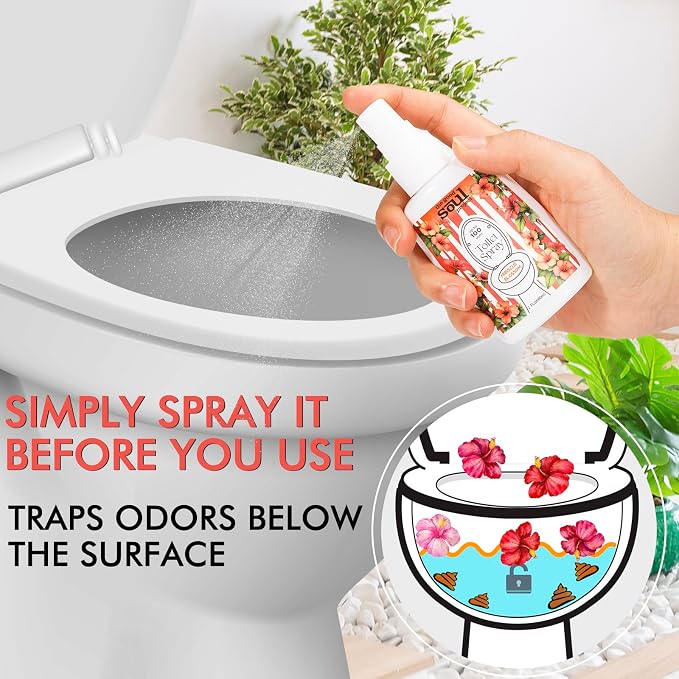 Toilet Spray, Hibiscus Blossom, Bathroom Toilet Odor Eliminator, Air Freshener - Image 3