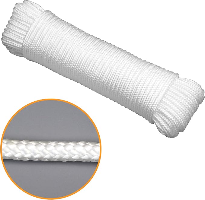 Gardzen 2-Pack 100' x φ1/4" White Rope, UV Resistant Rope - Image 2
