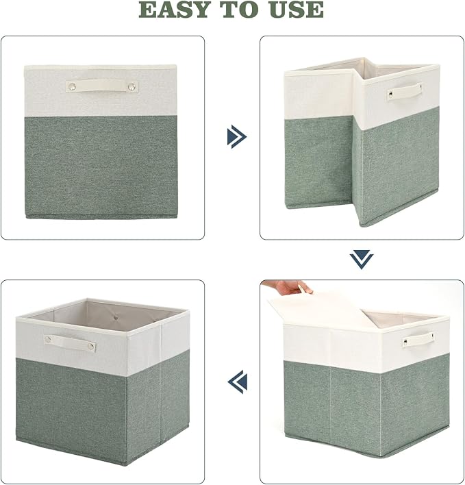 13 x 13 Inch Fine Linen Storage Bins - Image 5