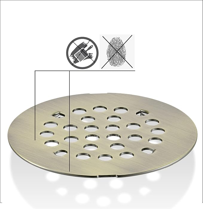 rrajj 4-1/4 Inch Round Snap-in Shower Floor Drain Cover Replacement Cover - Image 3