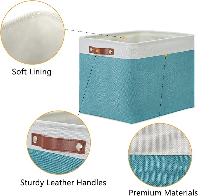 DULLEMELO Large Closet Storage Baskets Canvas Storage Baskets - Image 4