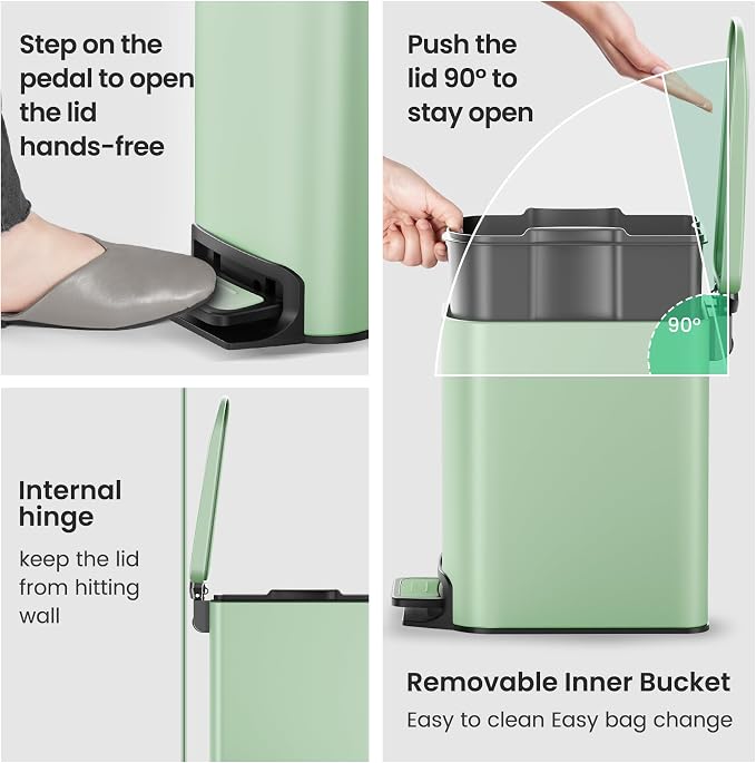 Cesun Small Bathroom Trash Can - Image 5